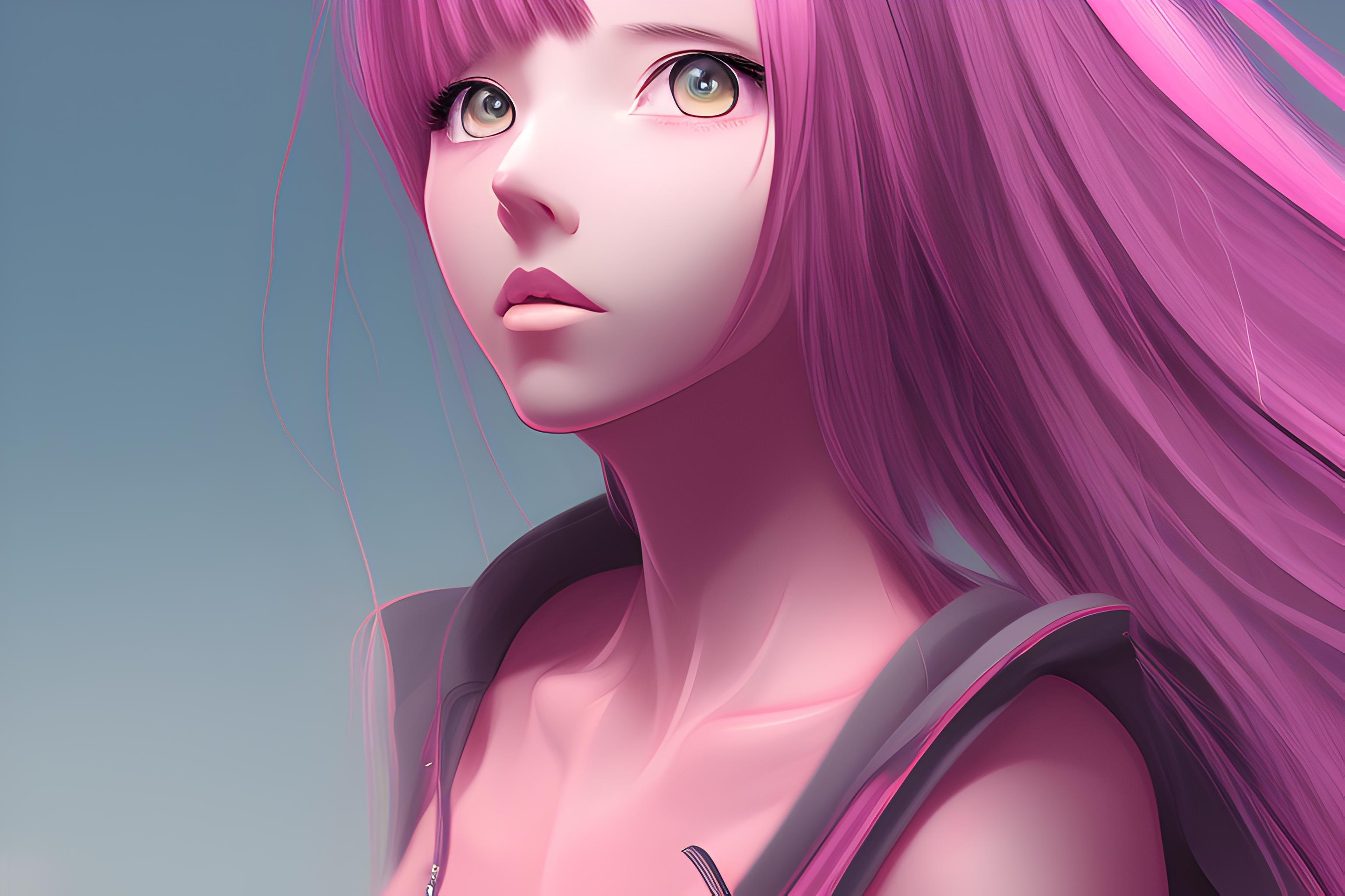 Pink girl anime | Wallpapers.ai